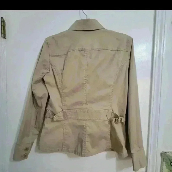Jones New York Signature Womens Khaki Tactical Style Jacket Military Size Medium - Picture 2 of 15